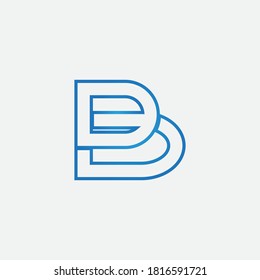 B Ilustración vectorial del logotipo de la letra