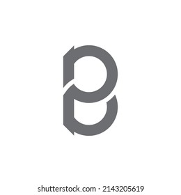 B Ilustración vectorial del logotipo de la letra