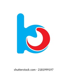 B-Buchstaben-Logo-Vorlage, Vektorgrafik