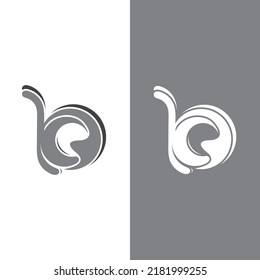 B letter logo template vector illustration