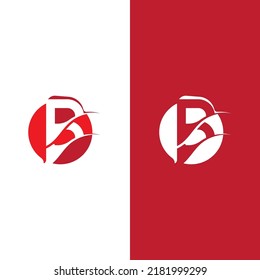 B letter logo template vector illustration