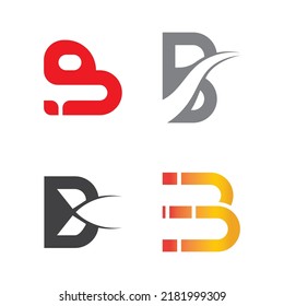 B letter logo template vector illustration