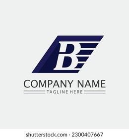 B Ilustración vectorial del logotipo de la letra