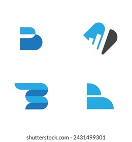 B Letter logo template vector illustration