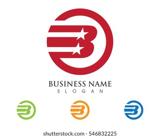 B Letter Logo Template vector illustration design