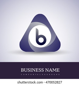 B letter logo in the triangle shape, font icon, Vector design template elements for your application or company identity.