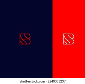 B Letter Logo Usable Vector Template Abstract Monogram Symbol 