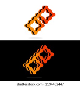 Logo-Vektorgrafik mit B-Buchstaben, Design-Illustrator für Buchstaben