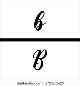 B letter logo vector design with small and capital letter