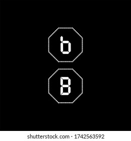 B letter logo vector design with small and capital letter