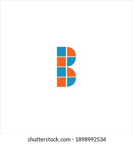 B letter logo vector design on white color background. b icon