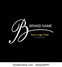 B Logo De La Letra. Icono de vector