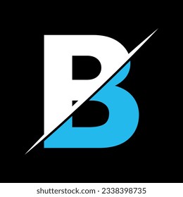 Logo des B-Briefes. Logo-Vektorgrafik für B-Buchstaben. Vektorsymbol, Icon-Vektorgrafik. Letter Vector. abstraktes Logo. Alphabets Logo. T-Shirt-Design. typografisches T-Shirt-Design. B Brief T-Shirt Design für Druck.