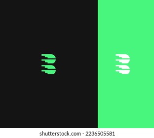 B Letra Modelo De Vector De Logotipo Símbolo De Monograma Resumen. Usable para el deporte de negocios, la tecnología, la moda, el logotipo digital y creativo futuro