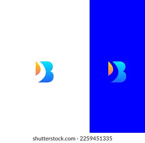 B Letra Plantilla vectorial de logotipo Símbolo abstracto de monograma 