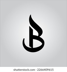Logo de la letra B. Logo de la letra B con fondo blanco. Este es el logo de una carta negra. Usar el logotipo de moda estilista. Diseño decorativo.