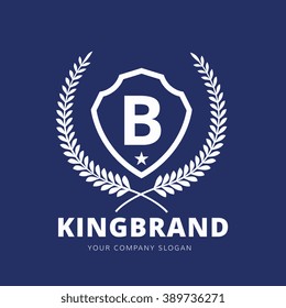 B letter Luxury Crest Logo template