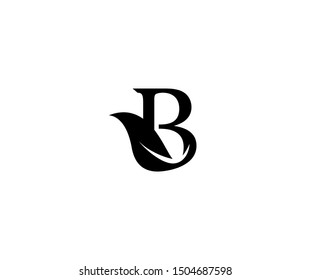 B letter luxury flourishes ornate logotype