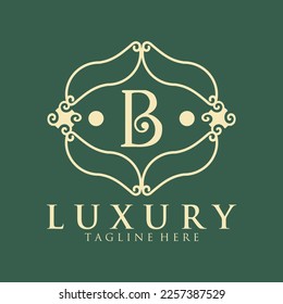 B letter luxury logo. Brand identity for cafe, shop, store, restaurant, boutique, hotel, heraldic, fashion and etc.