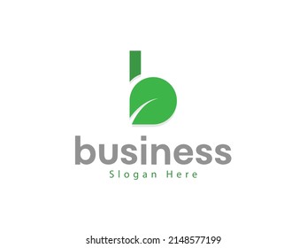 b letter mark abstract plant logo