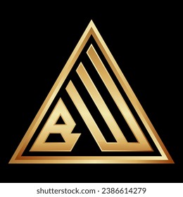 B Letter Mark Logo, Triangle Shape Design
