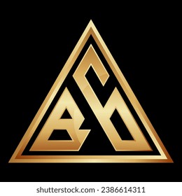 B Letter Mark Logo, Triangle Shape Design