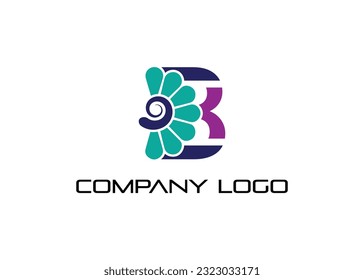 B letter Modern abstract Creative digital animal logo. vector illustration logo. modern style Awesome logo in shape a template Mode flat.