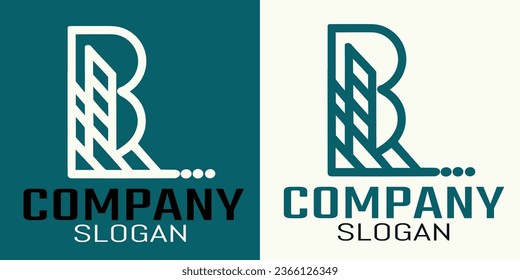 B-Brief und das Falken-Logo der modernen Pyramiden in einem minimalistischen und geschäftlichen Logo