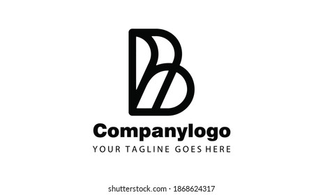 B Letter Modern Logo Design. B Logo on White Background Vector Template