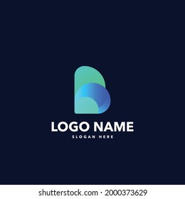 b letter modern logo design