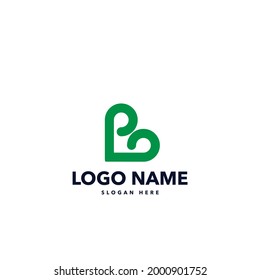 b letra diseño de logotipo moderno