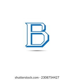 b letter modern logo design icon