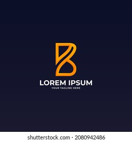Letra B Logotipo moderno con gradiente