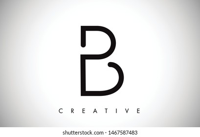 B Letter Modern Trendy Design Logo. Letter B Icon Logo with Monogram Vector Illustration.