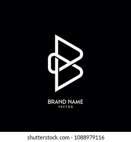 B Letter Monogram Logo Design