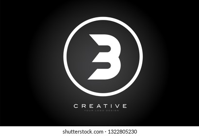 B Letter Monogram Logo Design. Modern B Icon With Creative Beautiful Black Monogram Design.