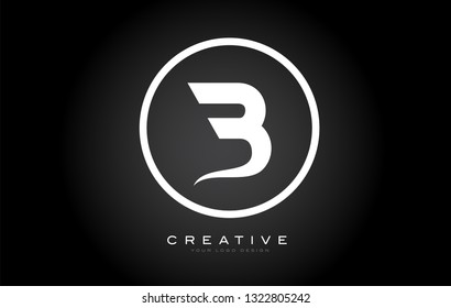 B Letter Monogram Logo Design. Modern B Icon With Creative Beautiful Black Monogram Design.