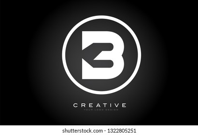 B Letter Monogram Logo Design. Modern B Icon With Creative Beautiful Black Monogram Design.