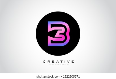 B Letter Monogram Logo Design Modern Stock Vector (Royalty Free) 1322805434