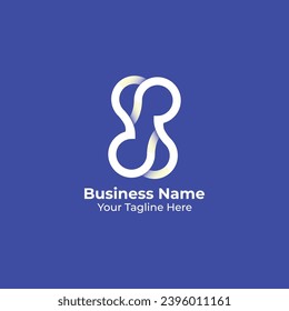 B letter monogram logo design.