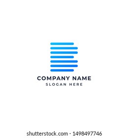 B letter monogram modern logo design