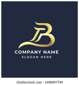 B letter monogram modern logo design