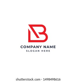 B letter monogram modern logo design