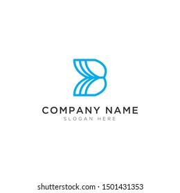 B letter with motion abstract Logo Template Design Vector, Emblem, Design Concept, Creative Symbol, Icon