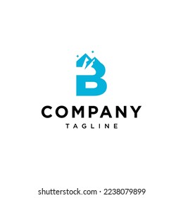 B Letter Mountain Vector logo icon vector Template.eps