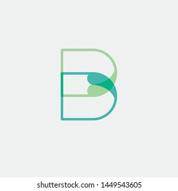 B letter organic vector logo. B letter of the alphabet icon