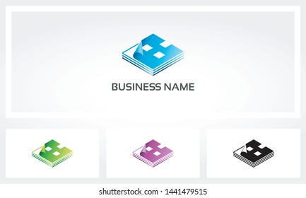 B Letter Pages Sheet Logo