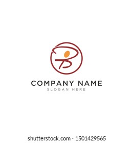 B letter with people move abstract Logo Template Design Vector, Emblem, Design Concept, Creative Symbol, Icon