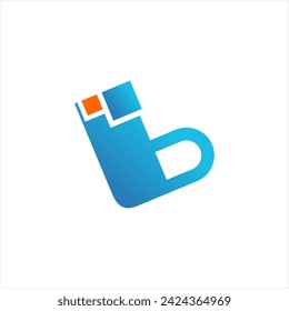 Plantilla de diseño de logotipo de Pixel Motion B Letter
