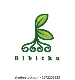 B letter plant seed logo icon vector element design template web